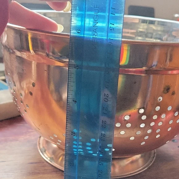 Copper Colander with Handles - Picture 3 of 4